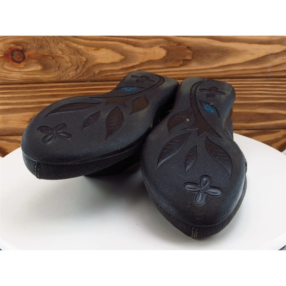 SoftWalk Size 8.5 Clog Black Leather Extra Wide (E+) Slip On Women - Picture 11 of 12